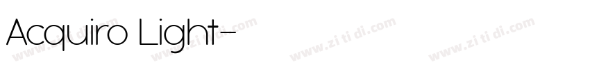 Acquiro Light字体转换